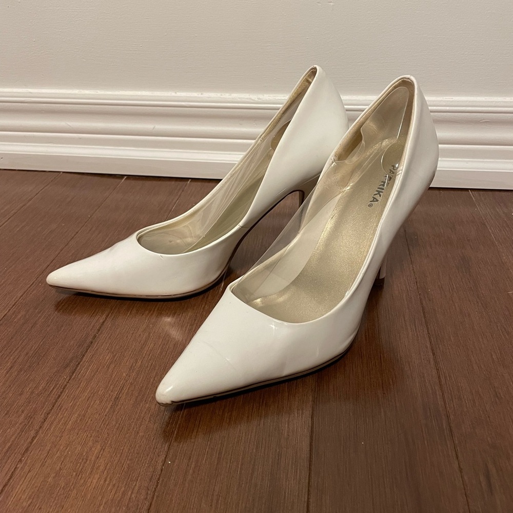 White Women's Heels patent leather